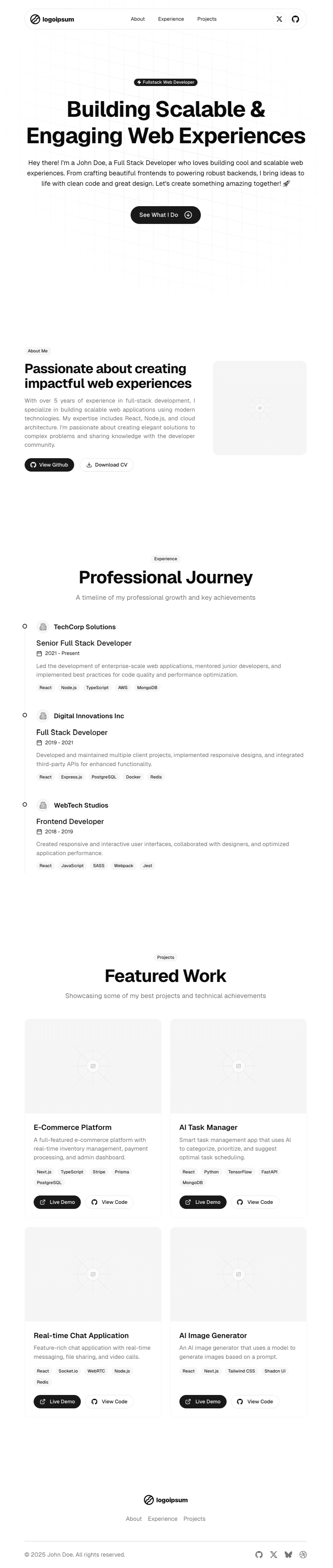 Beautifully designed shadcn ui templates